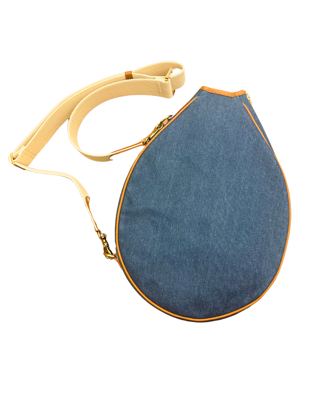 The Tutu: Denim/Tan Leather