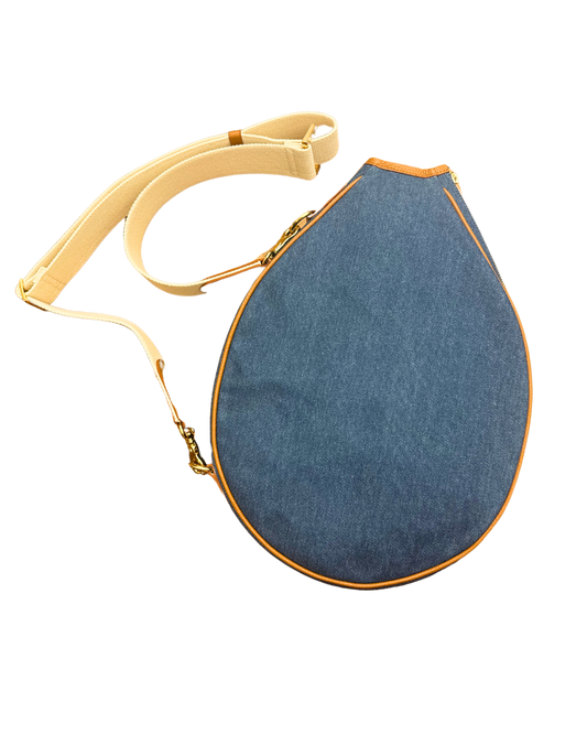 The Tutu: Denim/Tan Leather