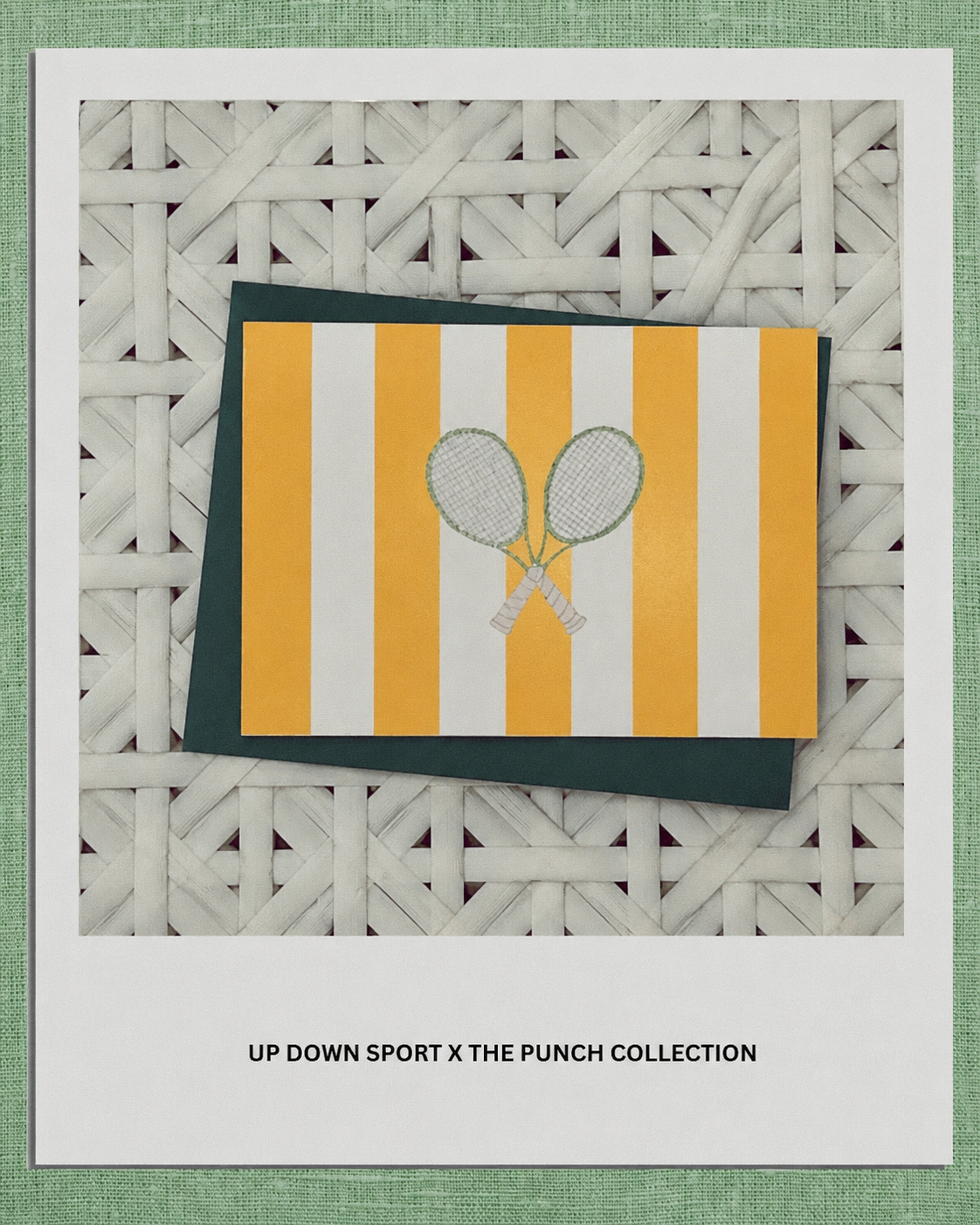 Tennis Gold and Green Enclosure Cards