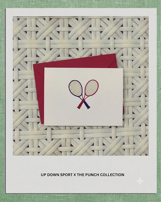 Tennis Red and Blue Enclosure Cards