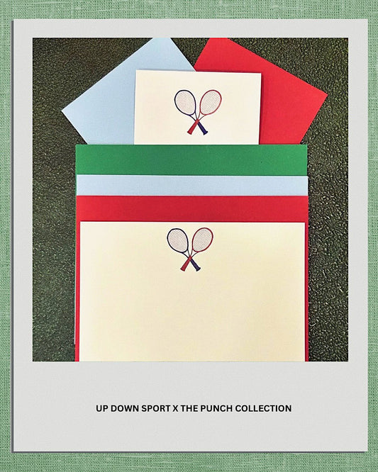 Tennis Stationary Set Red and Blue