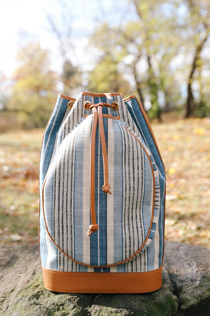 The Lily Bag: Striped and Tan