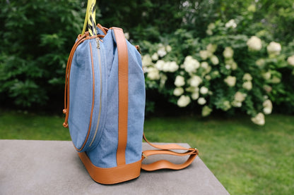 The Lily Bag: Denim and Tan